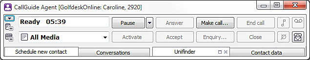 Hide-display the support functions area B